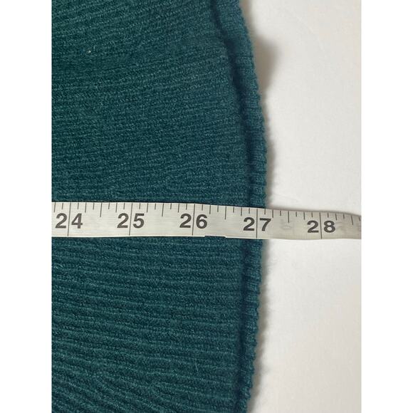 Neiman Marcus Green Cashmere Peplum Ribbed Long Sleeve Sweater Size Large - Picture 6 of 6